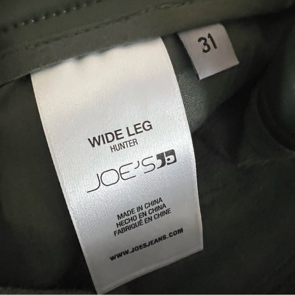 Joe’s jeans Faux leather wide leg high waist ankle jeans pants 31 Hunter Green - Picture 9 of 12